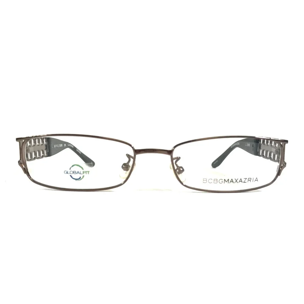 BCBGMAXAZRIA Eyeglasses Frames G-AYANA SAND Brown Gold Rectangle 54-17-135